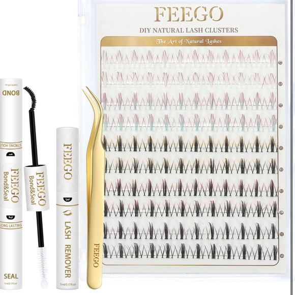 BUNDLE! Lash extensions! 2 sets of lashes/bond/seal/remover/tweezers - Picture 1 of 6